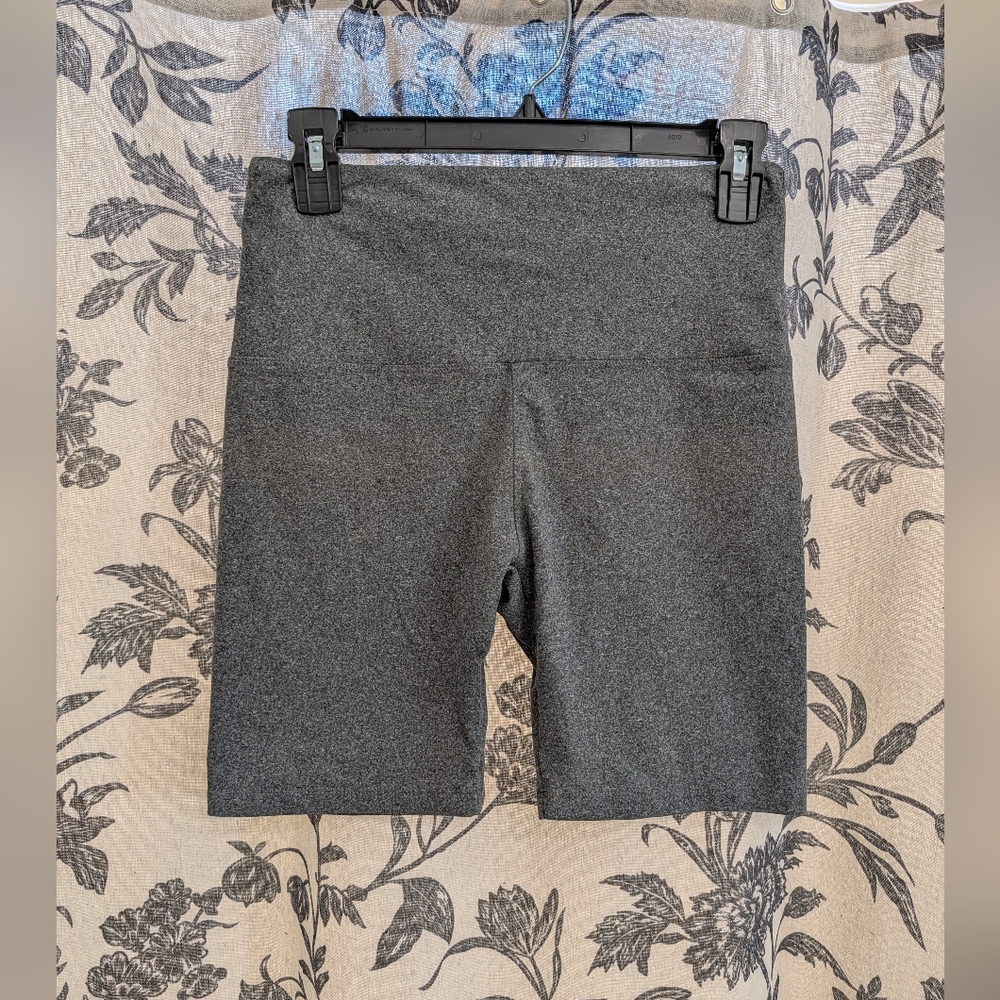 Skylee Brand - Light Heather Grey Super Soft Biker Shorts - Maternity One Size